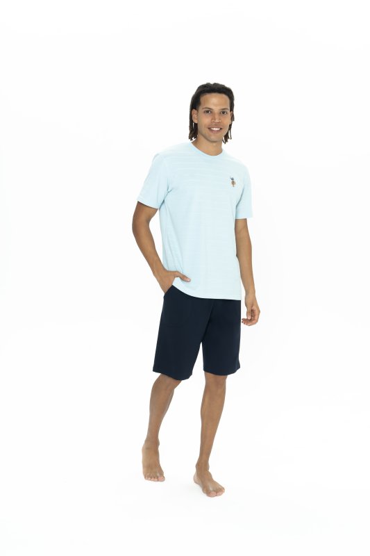 U.S.POLO ASSN. Pánský domácí komplet 18881 modrý  | Vermali.cz